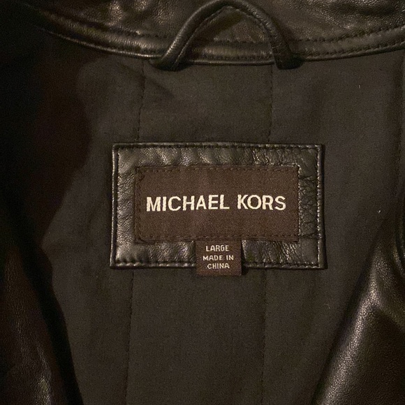 Michael Kors leather jacket. - Picture 2 of 9